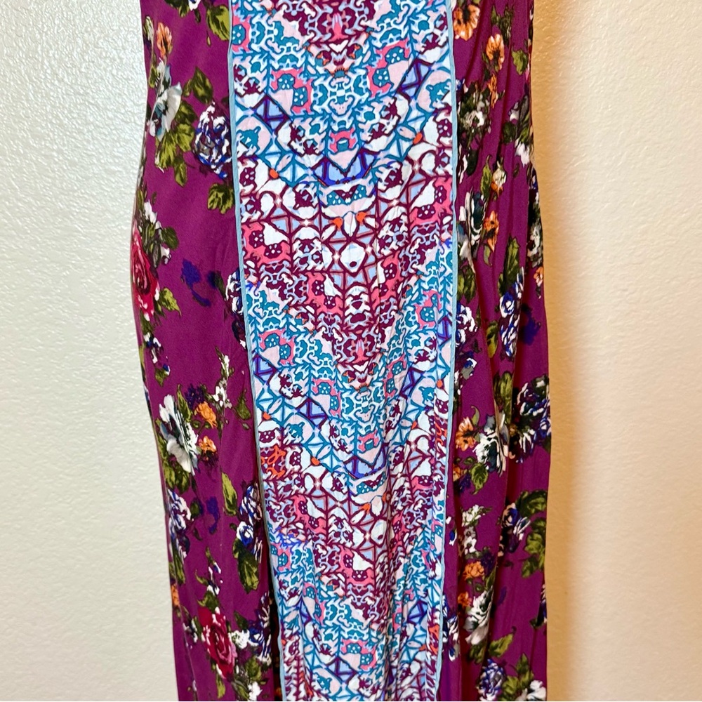 Sundance Tessarae Floral Boho Maxi Dress Maroon Size 6 - Picture 4 of 15